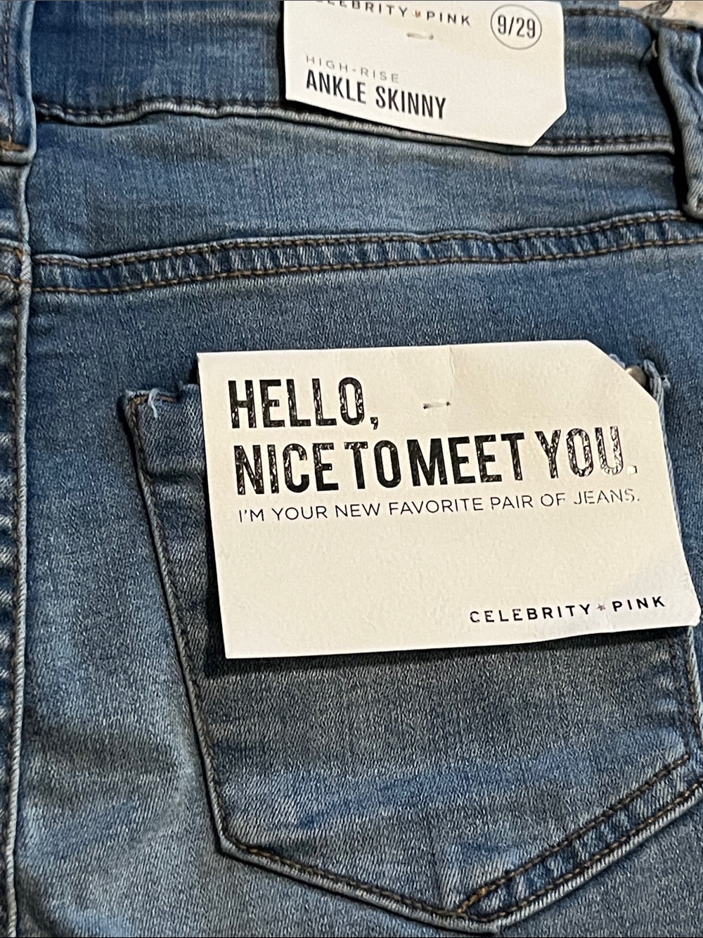 Celebrity Pink Light Blue Denim Jeans - Picture 4 of 7